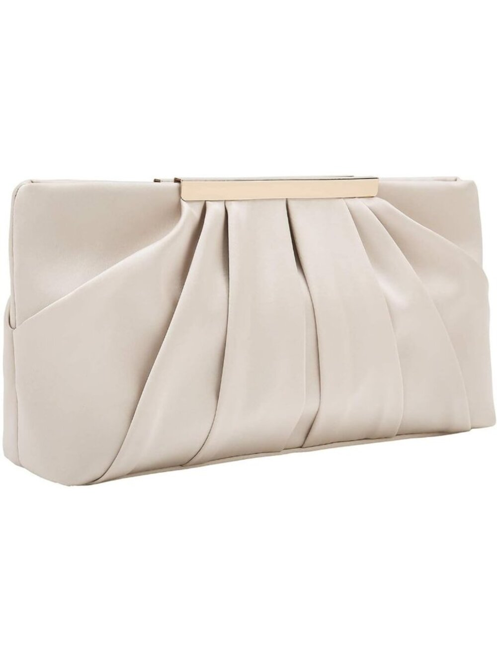 Elegant Pleated Satin Clutch Evening Bag | Classy Formal Handbag for Women
